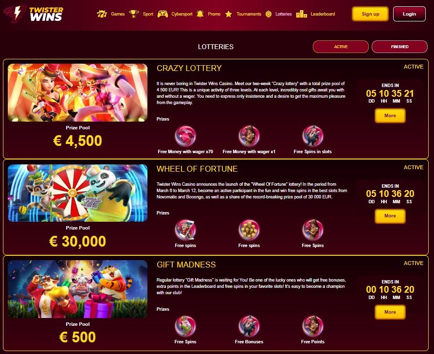 Exciting Table Games at Twister Wins Casino